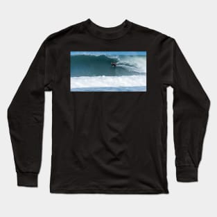 Bodyboarder in action Long Sleeve T-Shirt